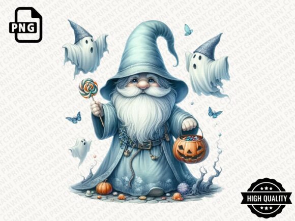 Download Watercolor Halloween Gnome Clipart PNG - Png Collection