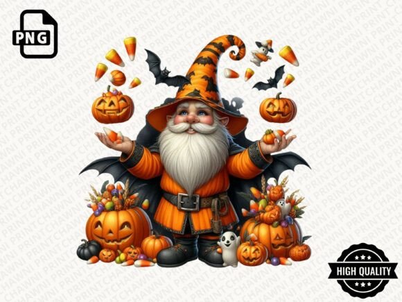 Download Watercolor Halloween Gnome Clipart PNG - Png Collection