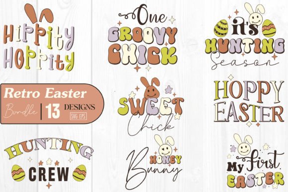 Download Retro Easter Day Quotes SVG Bundle Retro - Svg bundle Collection