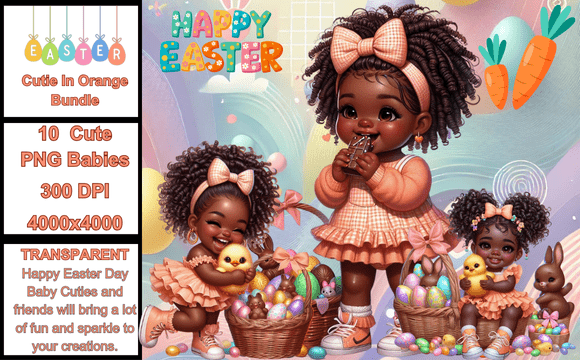 Download Cutie in Orange Easter PNG Bundle - Png Collection