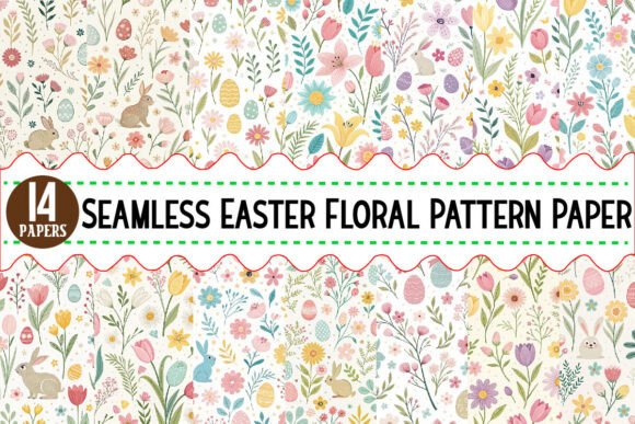 Download Seamless Easter Floral Pattern Paper - Pattern Collection
