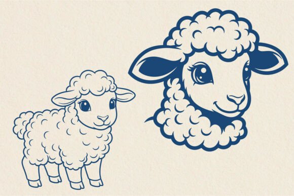 Download Cute Baby Lamb SVG Bundle Cartoon Sheep. - Svg bundle Collection