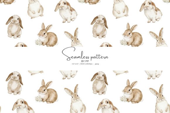 Download Bunny Seamless Pattern Features - Pattern Collection