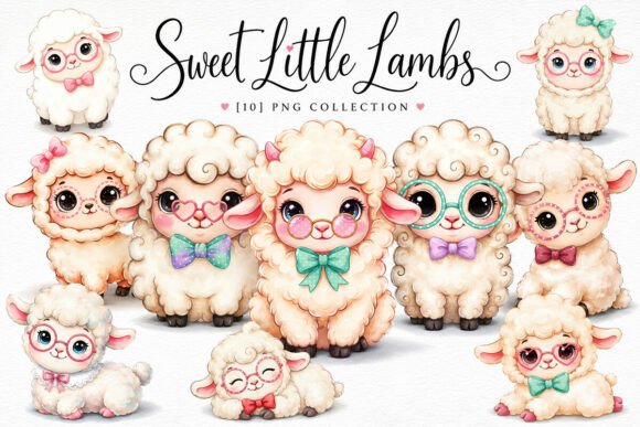 Download Cute Baby Sheep Clipart PNG Bundle - Png Collection