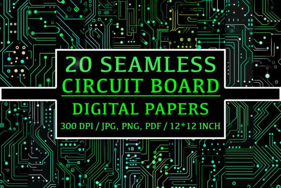Download 20 Seamless Circuit Board Patterns - Pattern Collection