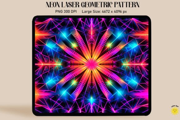Download Neon Vibrant Colorful Laser Pattern - Pattern Collection