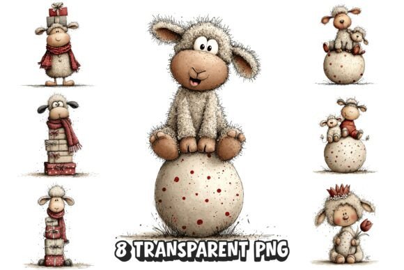 Download 8 Cute Whimsical Easter Lamb PNG - Png Collection