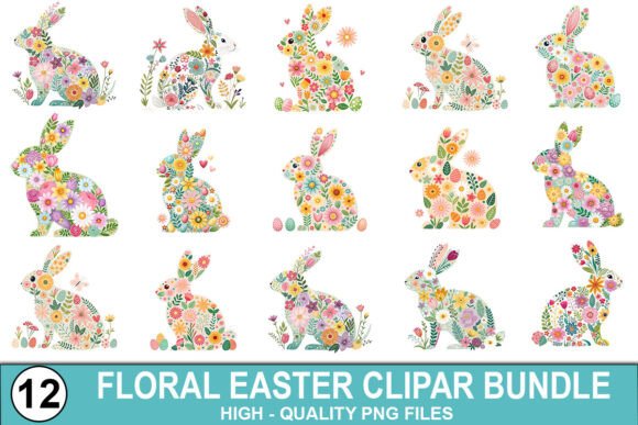 Download Floral Easter Clipart Bundle - PNG Files - Png Collection