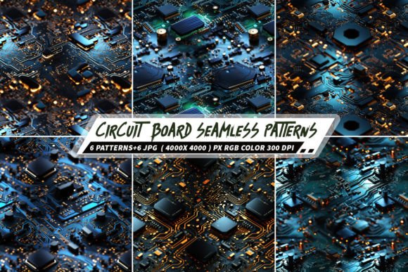 Download Circuit Board Seamless Patterns - Pattern Collection