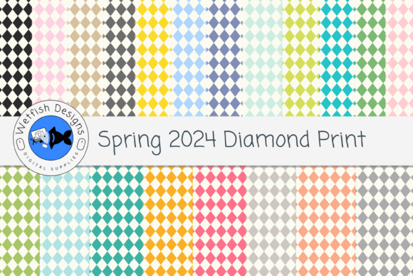 Download Spring Easter Diamond Pattern Paper - Pattern Collection