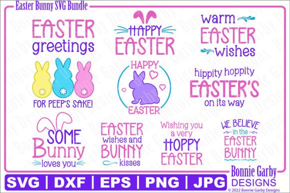 Download Easter Bunny SVG Bundle -Clip Art Quotes - Svg bundle Collection