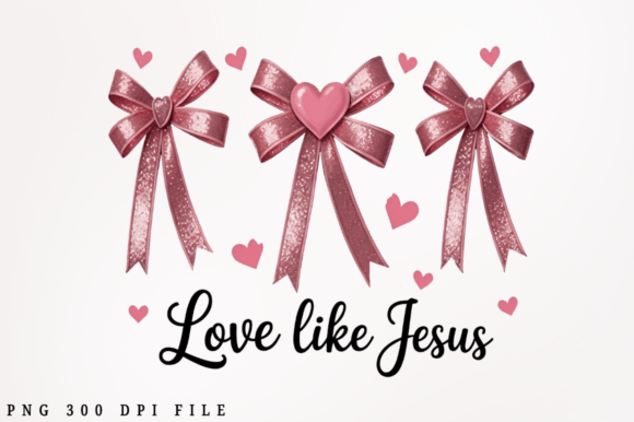 Download Love Like Jesus PNG, Coquette Bow Christ - Png Collection