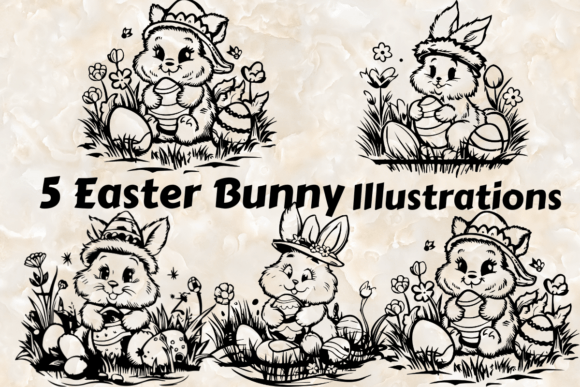 Download 5 Easter Bunny Egg SVG Bundle - Svg bundle Collection