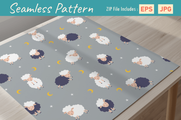 Download Cute Sheep Seamless Nursery Pattern - Pattern Collection
