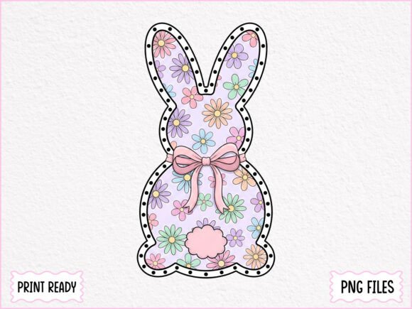 Download Pastel Floral Easter Bunny PNG - Png Collection