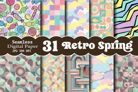 Download Retro Spring Patterns - Pattern Collection