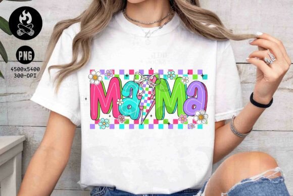 Download Colorful Checkered Mama PNG Sublimation - Png Collection