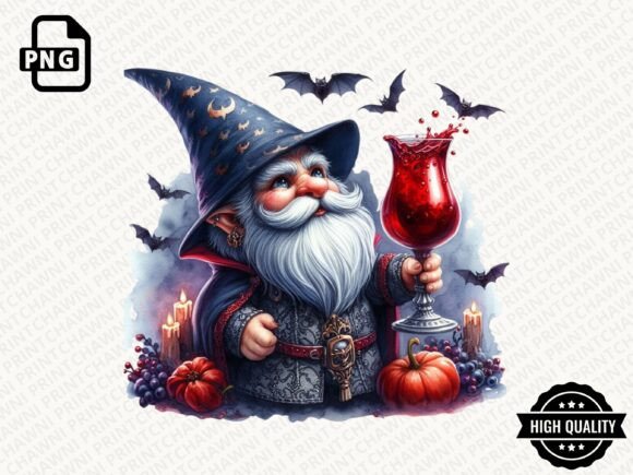 Download Watercolor Halloween Gnome Clipart PNG - Png Collection