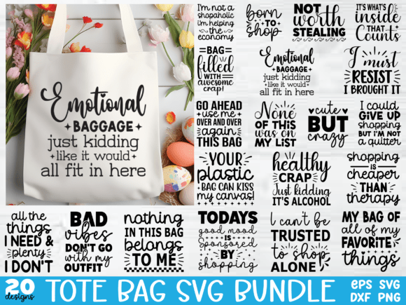 Download Tote Bag SVG Bundle - Svg bundle Collection