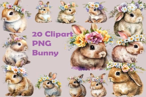 Download Bundle Easter Baby Bunny Clipart PNG - Png Collection