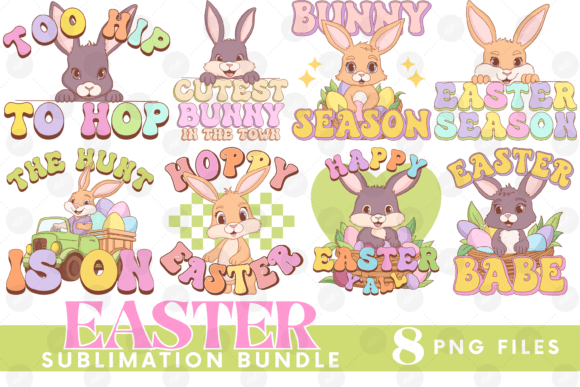 Download Easter Png Bundle Bunny Sublimation Joy - Png Collection