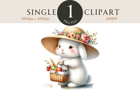 Download Spring Bunny Clipart Watercolor PNG - Png Collection