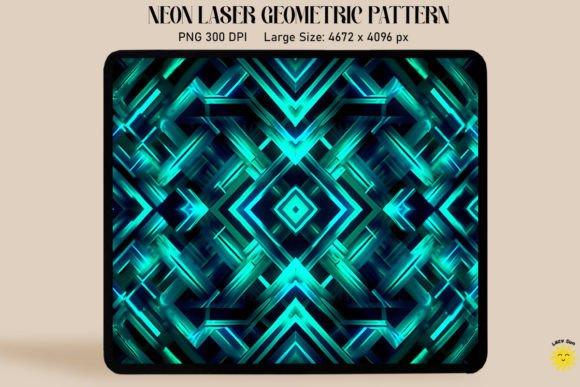 Download Neon Vibrant Teal Laser Pattern - Pattern Collection