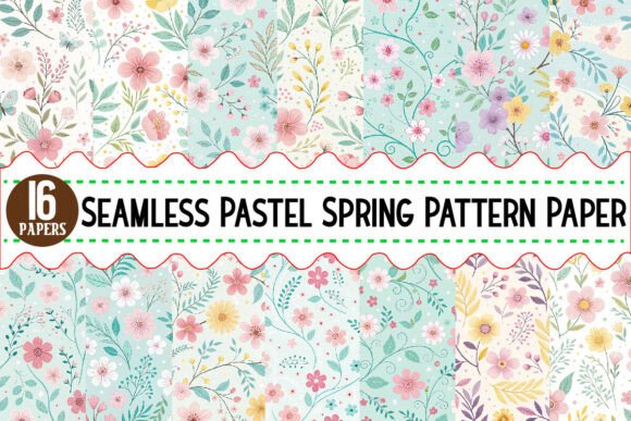 Download Seamless Pastel Spring Pattern Paper - Pattern Collection