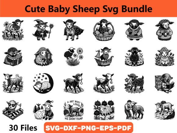 Download Cute Baby Sheep Svg Bundle - Svg bundle Collection
