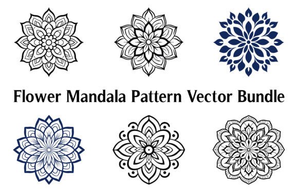 Download Flower Mandala Pattern Vector SVG Bundle - Pattern Collection