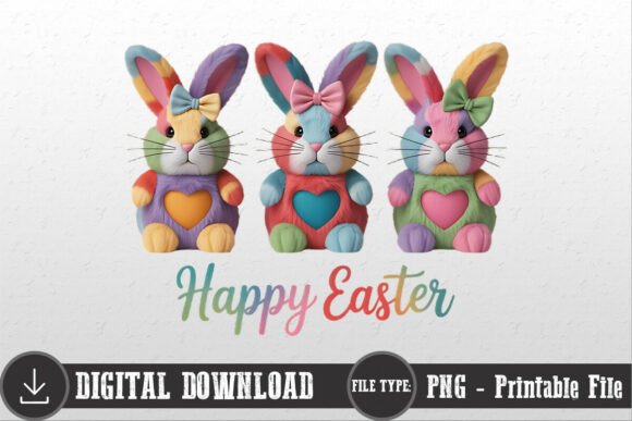 Download Faux Latch Hook Easter Bunny PNG Clipart - Png Collection