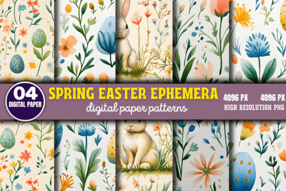 Download Spring Easter Digital Paper Pattern 6 - Pattern Collection