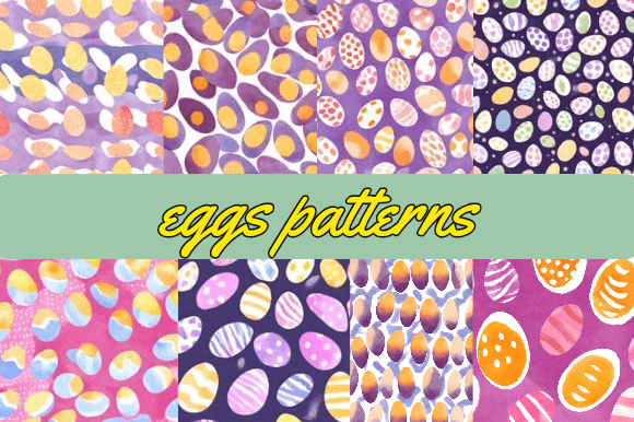 Download Watercolor Egg's Pattern - Pattern Collection