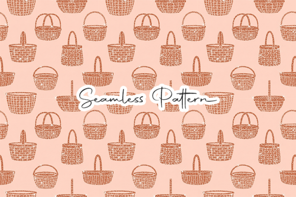 Download Rustic Easter Basket Seamless Pattern - Pattern Collection