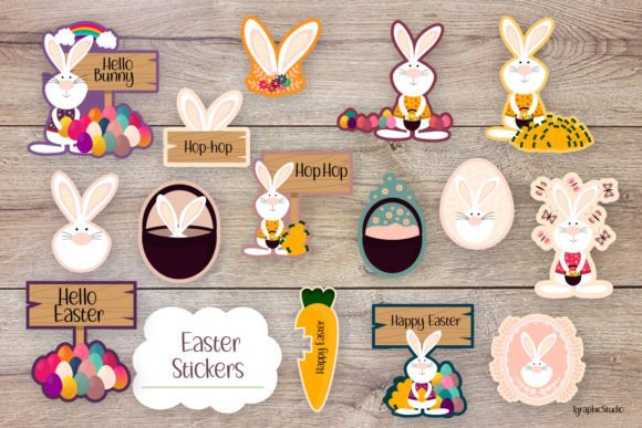 Download Easter Bunny Stickers Bundle - Easter bunny stickers Collection