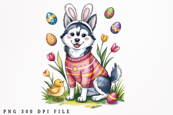 Download Cute Easter Dog Bunny Ears Schnauzer PNG - Png Collection